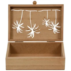 Boite gigogne avec couvercle x2 sweet leaves naturel 22x14.5xh7+16x10.5xh5.5cm mdf
