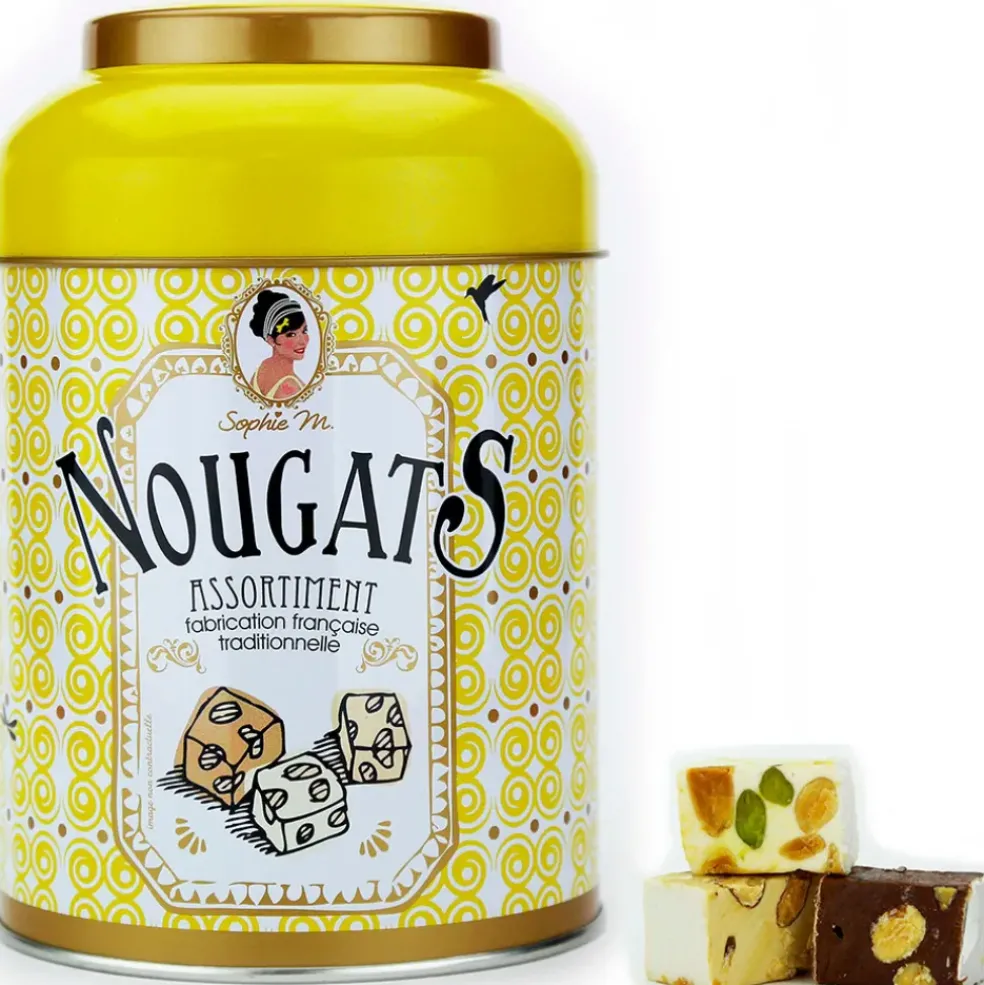 Boite métal nougats assortiment - 170gr