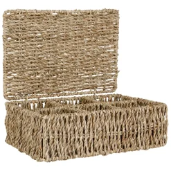 Boite the 6 compartiments borneo naturel 24.5x16xh8 cm