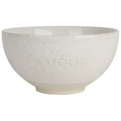 Bol amour en grès écru moucheté 70cl