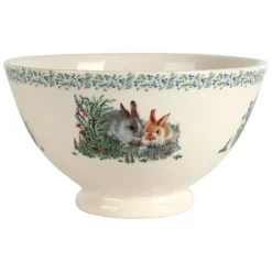 Bol en faïence lapin blanc 75cl - Collection