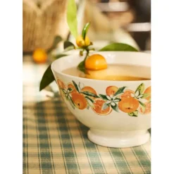 Bol en faïence orange 75cl - Collection
