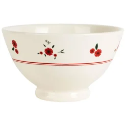 Bol en faience rouge 75cl - Paquerette