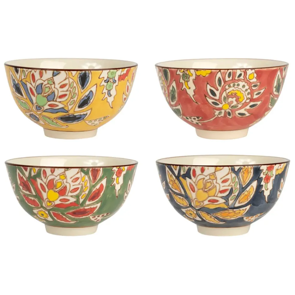 Bol x4 orchila multicolore 30cl
