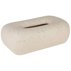 Boîte à mouchoir en grès blanc moucheté - Klosen