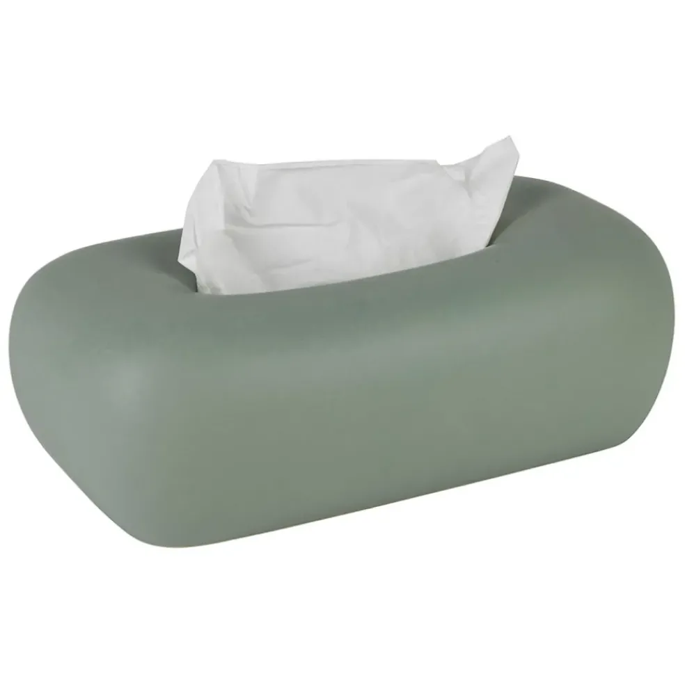 Boîte à mouchoir en grès sauge - Klosen