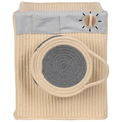 Boîte rangement lave-linge en coton écru - Sweetdream