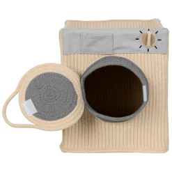 Boîte rangement lave-linge en coton écru - Sweetdream
