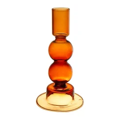 Bougeoir Aria Ambre D7.5Xh15.5cm