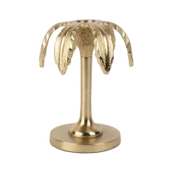 Bougeoir en aluminium doré d10xh15cm - Tropic Étoile