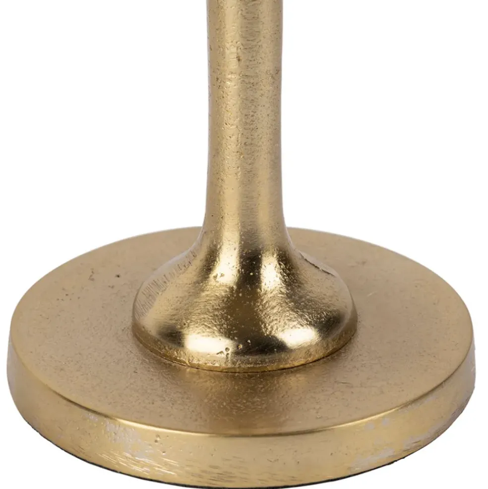 Bougeoir en aluminium doré d10xh15cm - Tropic Étoile