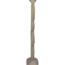 Bougeoir en aluminium ivoire 15x7xh37cm