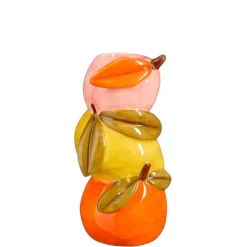 Bougeoir en dolomite jaune h12cm