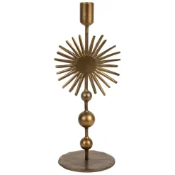Bougeoir en fer mordoré h30cm - Soleil