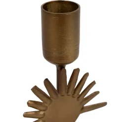 Bougeoir en fer mordoré h15cm - Soleil