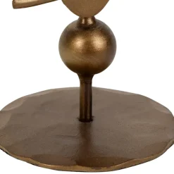 Bougeoir en fer mordoré h15cm - Soleil