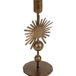 Bougeoir en fer mordoré h23cm - Soleil