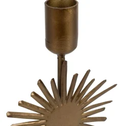 Bougeoir en fer mordoré h23cm - Soleil