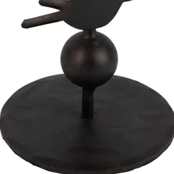 Bougeoir en fer noir h15cm - Heolio