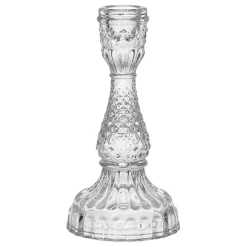 Bougeoir en verre transparent h17cm - Ceresse