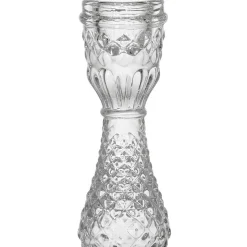 Bougeoir en verre transparent h17cm - Ceresse