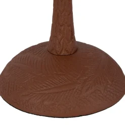 Bougeoir palmier en aluminium terracotta h19cm - Tropic Etoil
