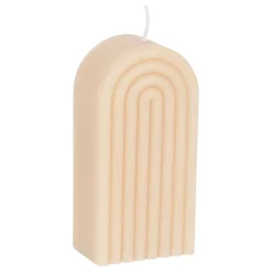 Bougie en paraffine beige - Funny