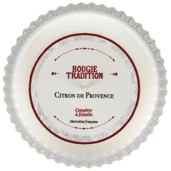 Bougie en verre parfumée citron - Tradition