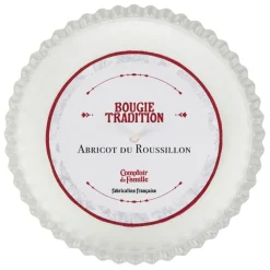 Bougie en verre senteur abricot 180g
