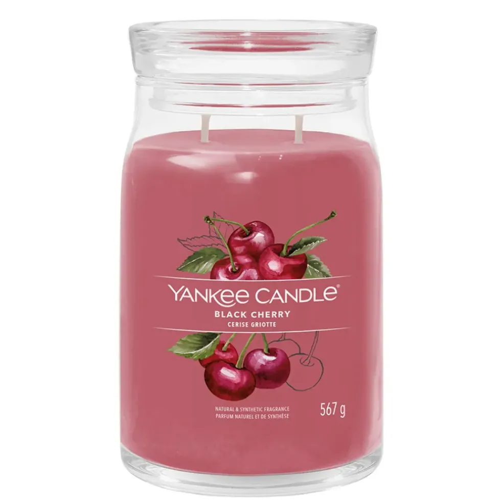 Bougie jarre parfumée Cerise de griotte 100h