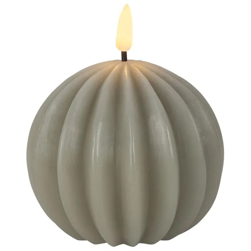 Bougie led boule sauge h12cm