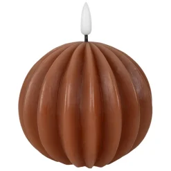 Bougie led boule terracotta h12cm