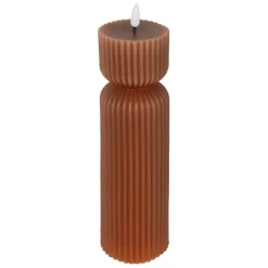 Bougie led pilier terracotta h24.5cm