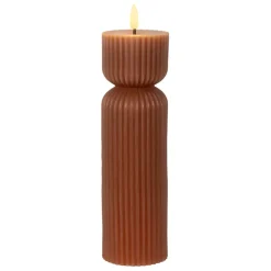 Bougie led pilier terracotta h24.5cm