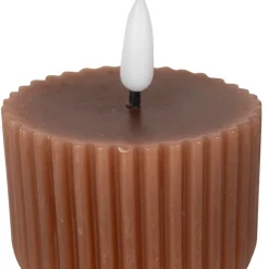 Bougie led pilier terracotta h24.5cm