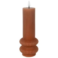 Bougie led pilier terracotta h21cm