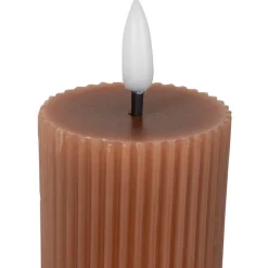 Bougie led pilier terracotta h21cm