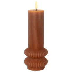 Bougie led pilier terracotta h21cm