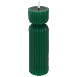 Bougie led pilier vert sapin h24.5cm