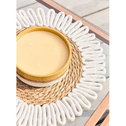Bougie parfumée citronnelle pot en céramique jaune