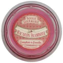Bougie senteur macaron framboise
