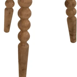 Bout de canapé rond en bois recyclé naturel d34cm - Campagne