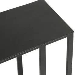 Bout de canape en aluminium et fer noir - Felia