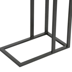 Bout de canape en aluminium et fer noir - Felia