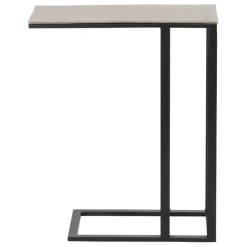 Bout de canape en aluminium et fer doré et noir - Felia