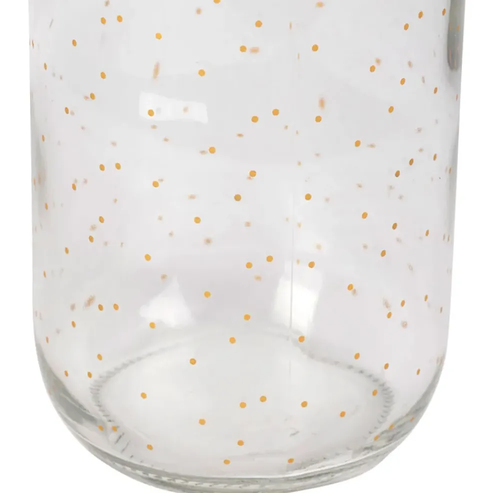 Bouteille en verre avec détails doré 1l - Famille