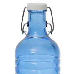 Bouteille en verre et inox et silicone bleu 1.5l - Aheli