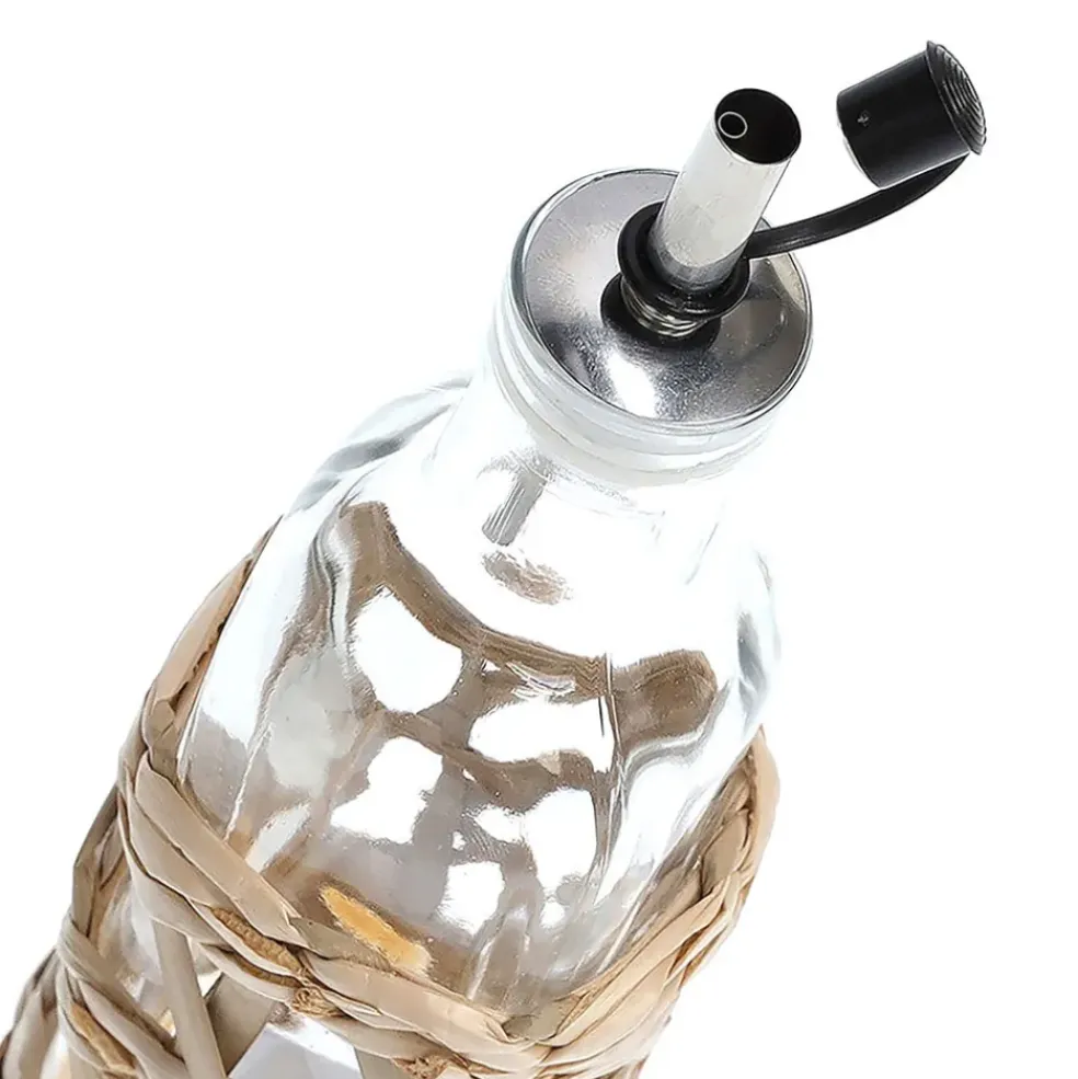 Bouteille en verre huile/vinaigre 27cl - boho