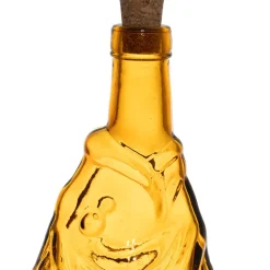Bouteille Poisson en verre recyclé sablé orange 1.1L