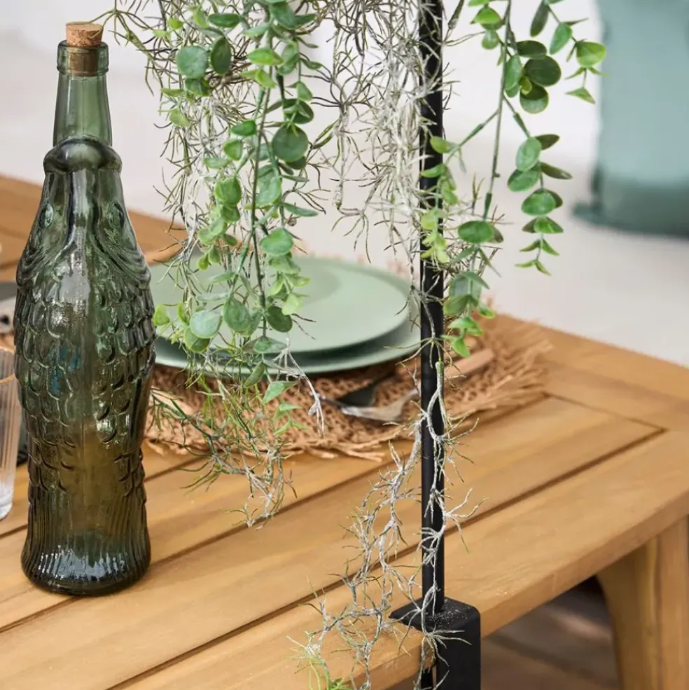 Bouteille Poisson en verre recyclé sablé sauge 1.1l